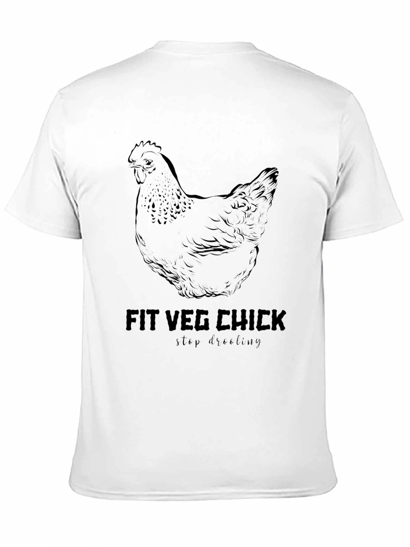 Fit Veg Chick T-Shirt - Unisex Black Tee