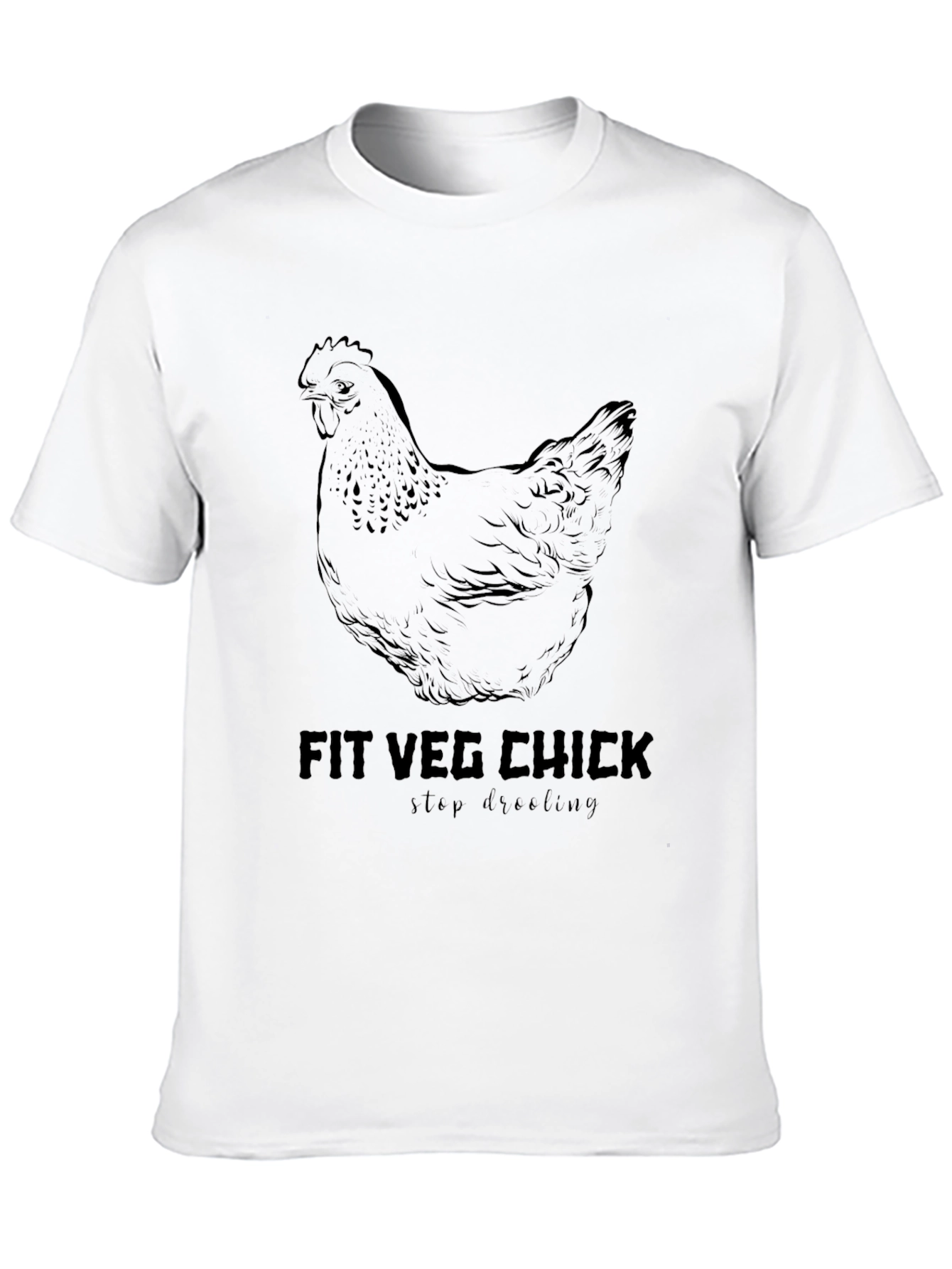 Fit Veg Chick T-Shirt - Unisex Black Tee