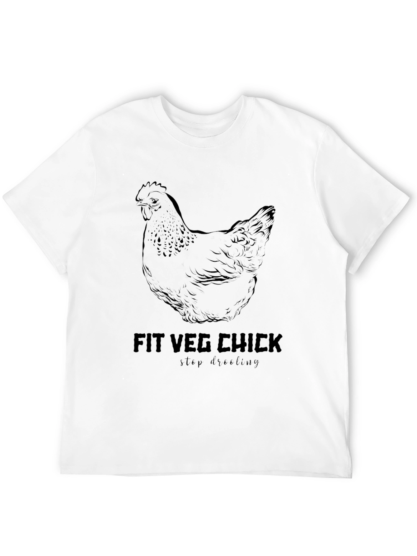 Fit Veg Chick T-Shirt - Unisex Black Tee