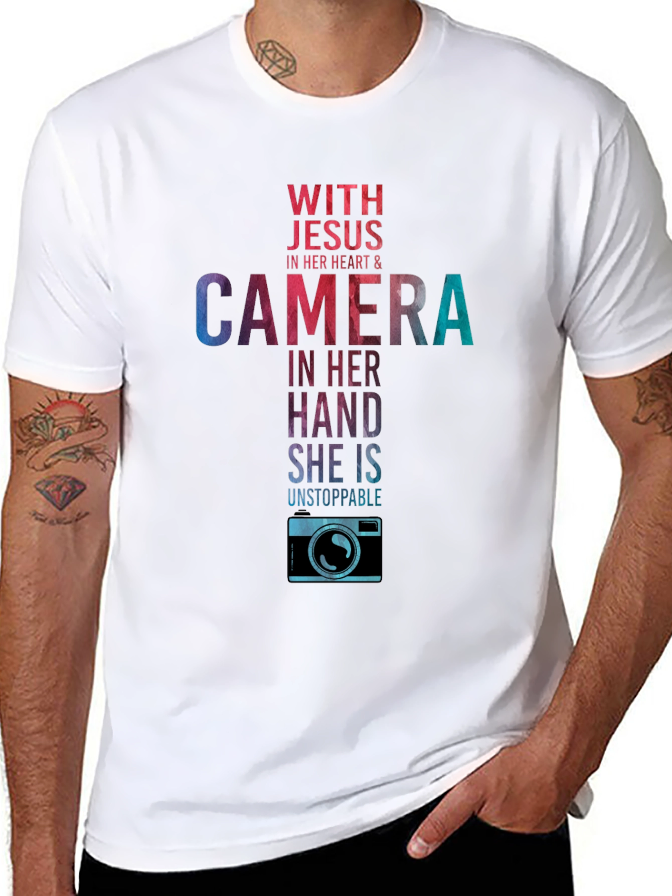 With Jesus & Camera T-Shirt