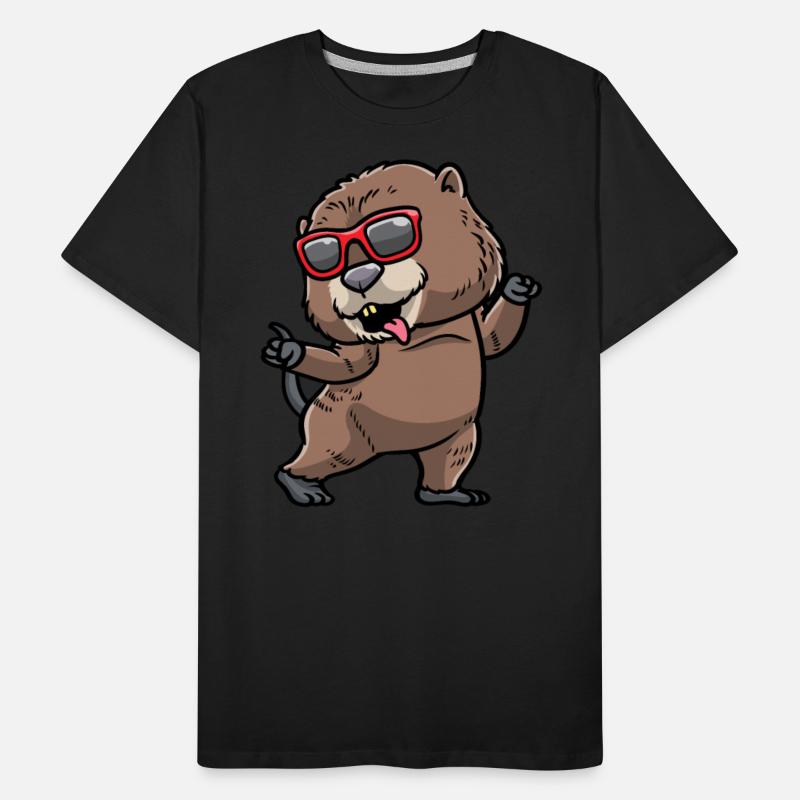 Dancing Muskrat Rodent With Sunglasses Dancer
