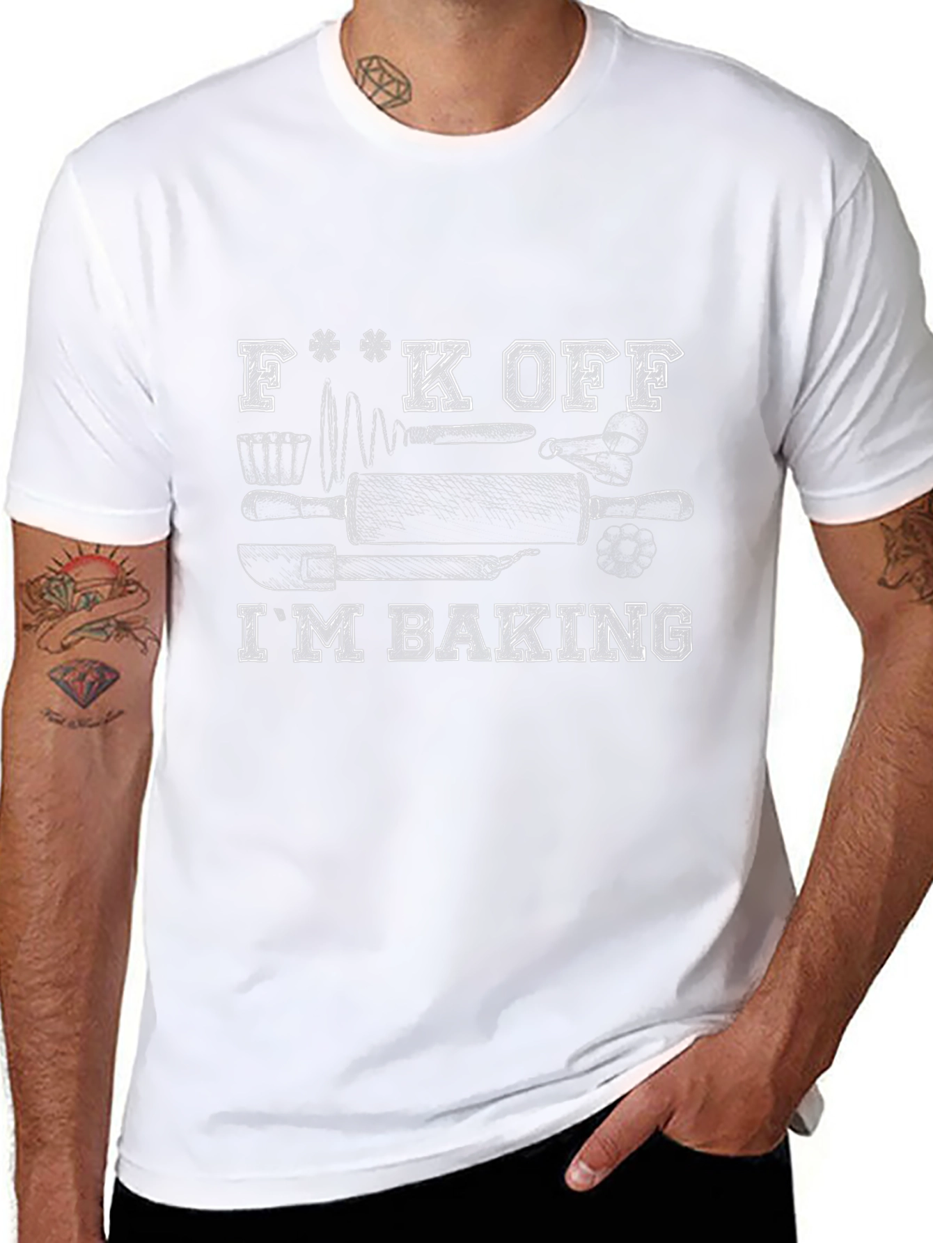Funny Baking T-Shirt - F**k Off Im Baking
