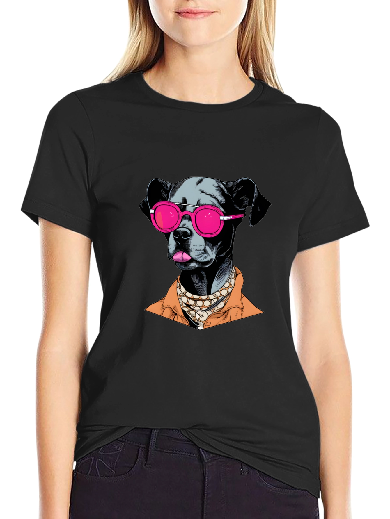 Dog with Shades Graphic Tee - Cool & Unique!
