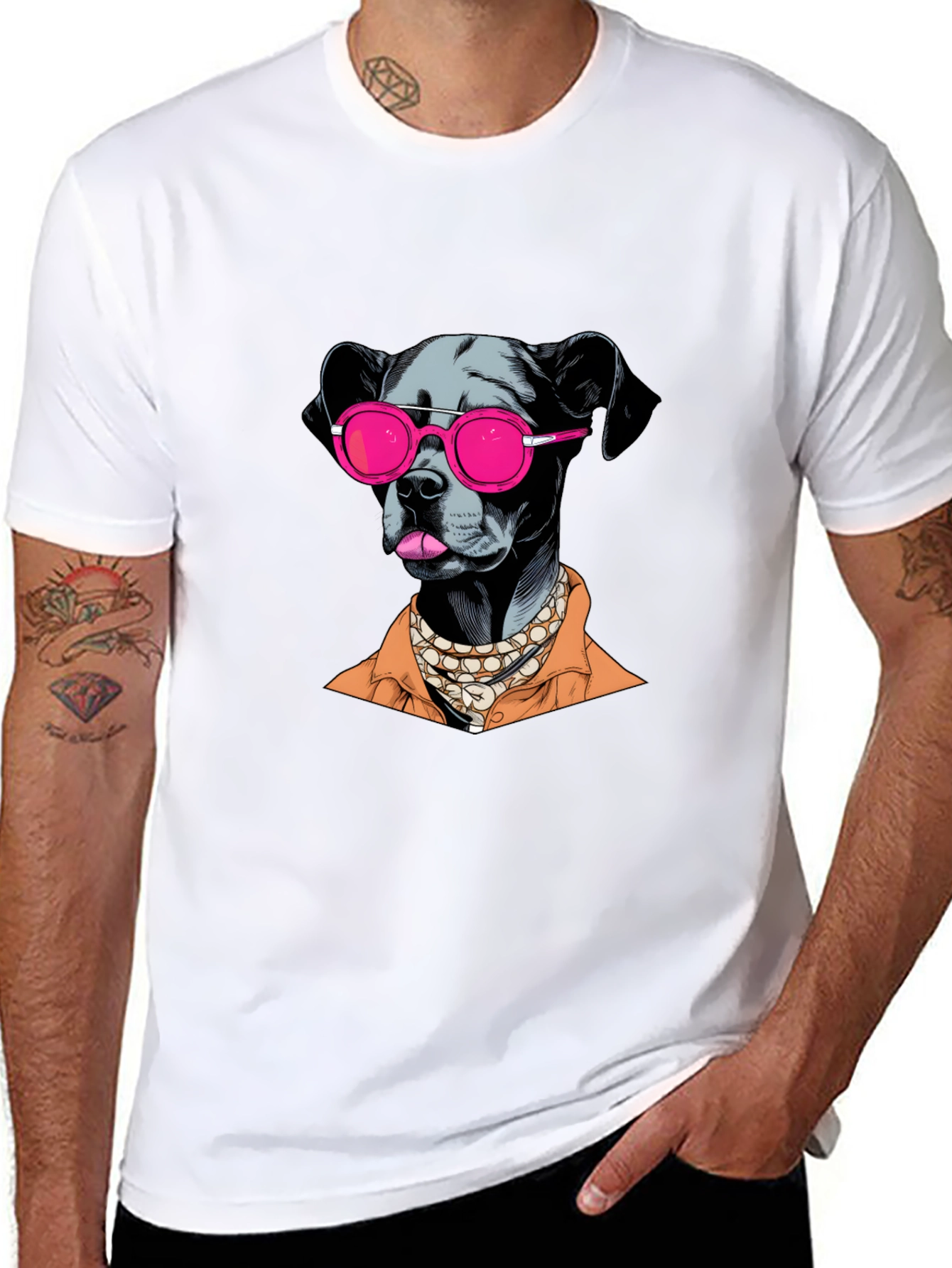 Dog with Shades Graphic Tee - Cool & Unique!