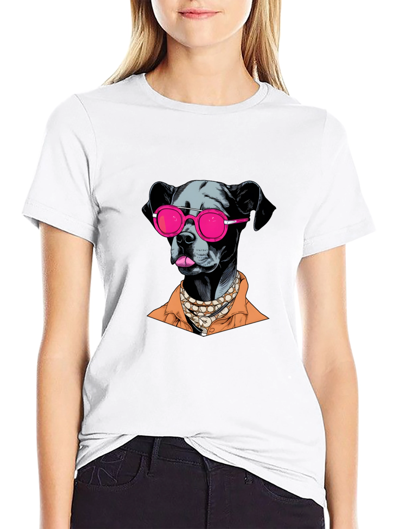 Dog with Shades Graphic Tee - Cool & Unique!