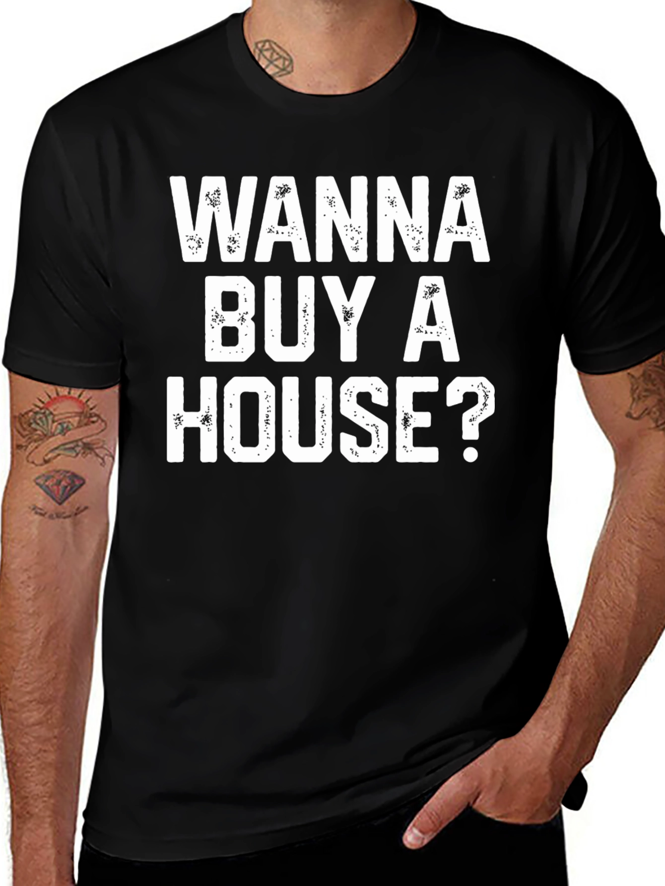 Wanna Buy A House? Graphic T-Shirt - Black
