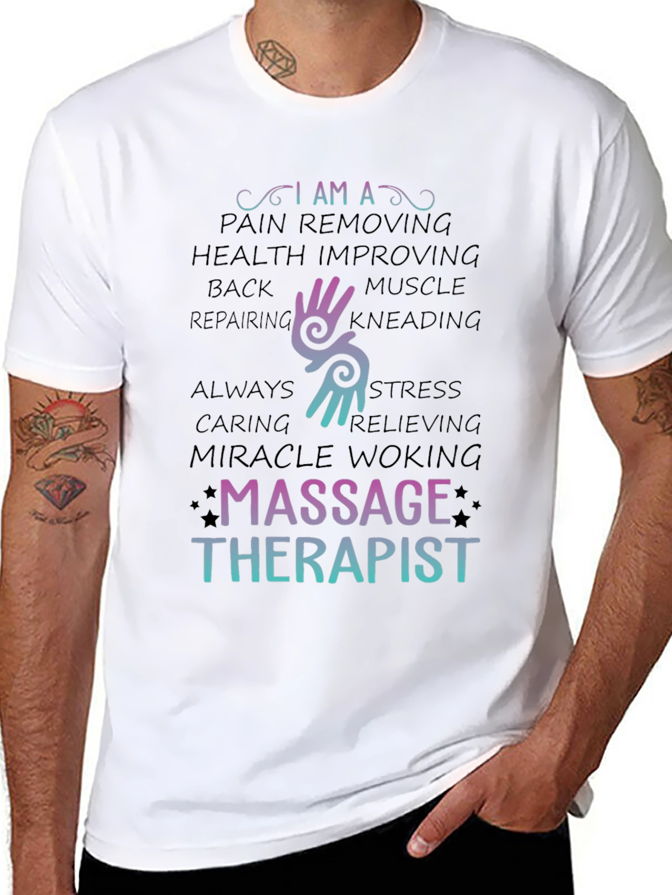 Massage Therapist T-Shirt - Pain Relief & Health
