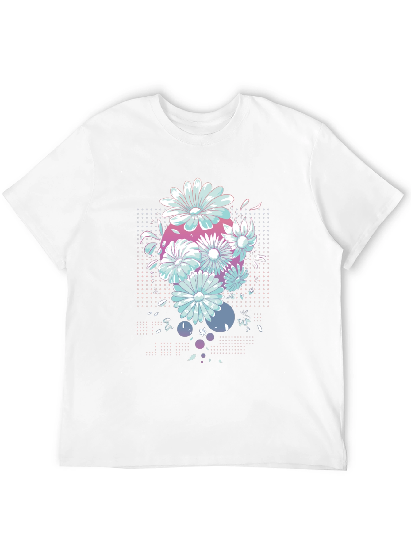 Floral Graphic Tee - Retro Style
