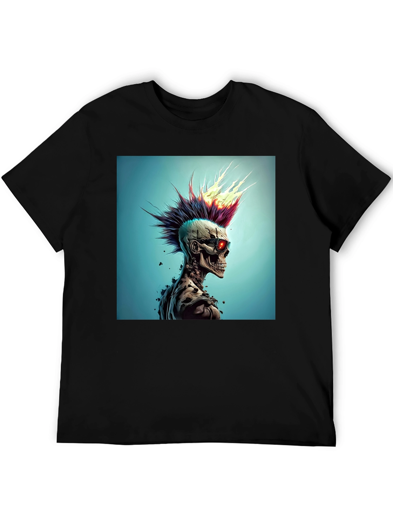 Edgy Skull Punk Graphic Tee