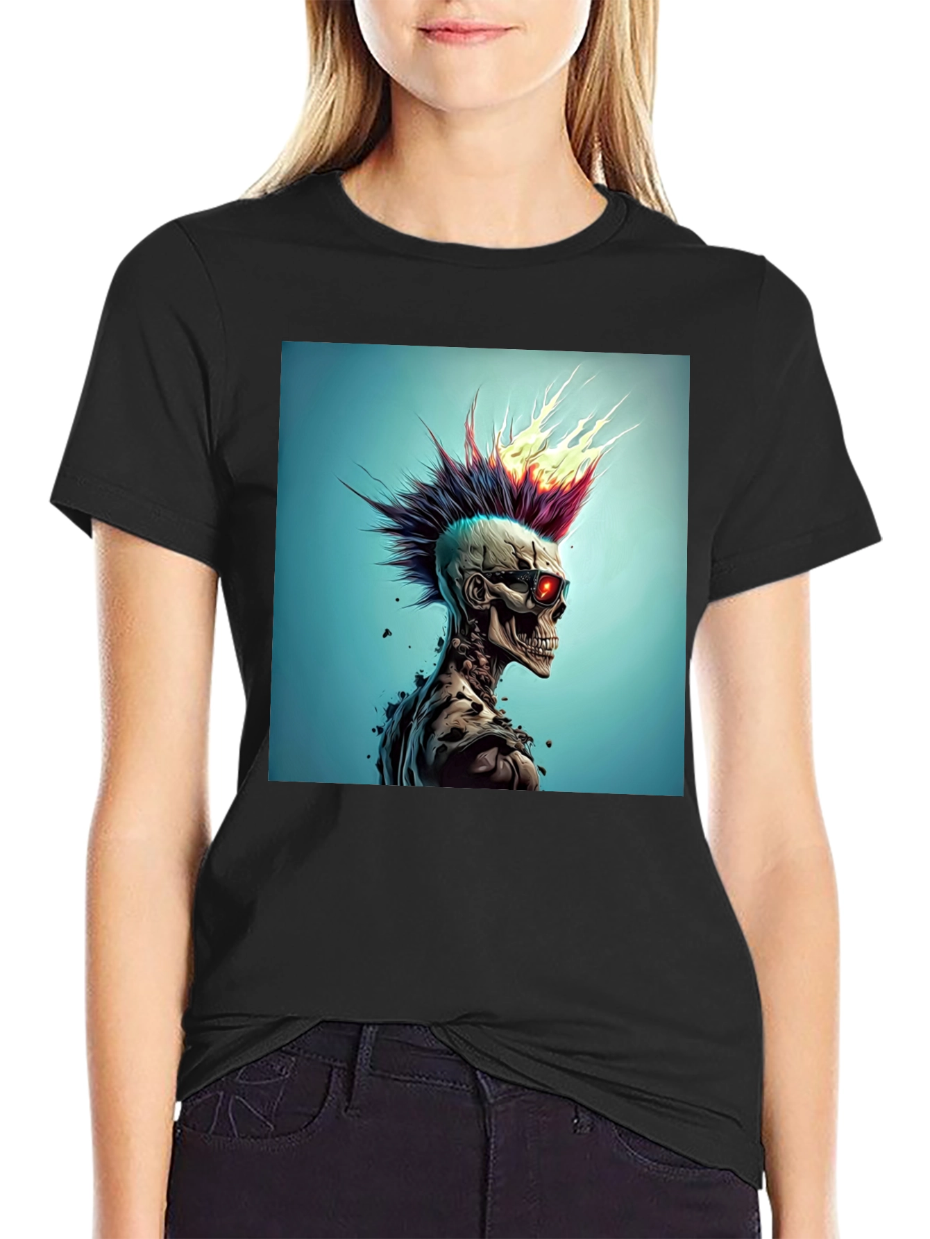 Edgy Skull Punk Graphic Tee