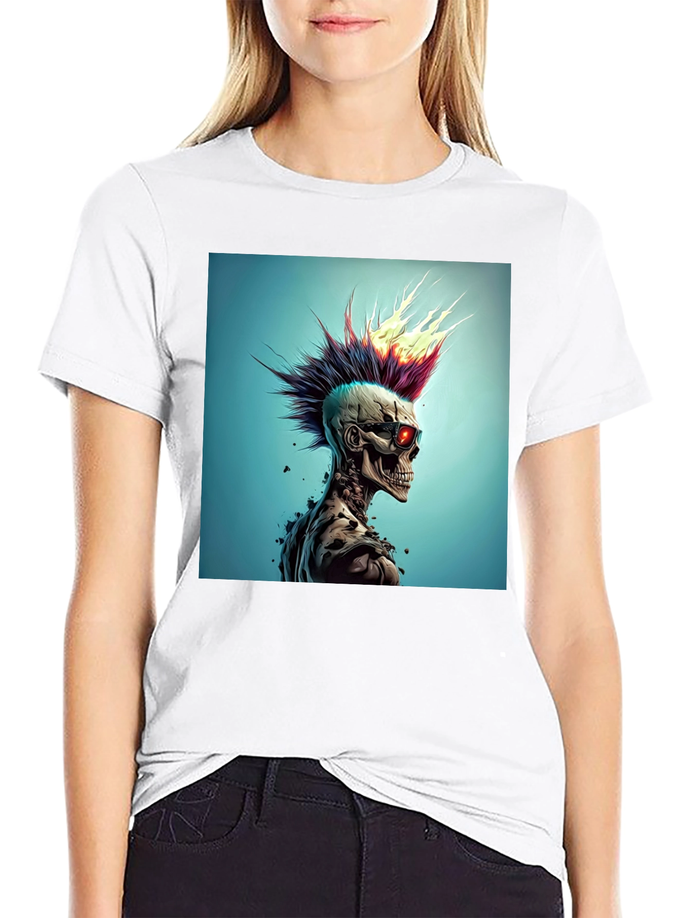 Edgy Skull Punk Graphic Tee