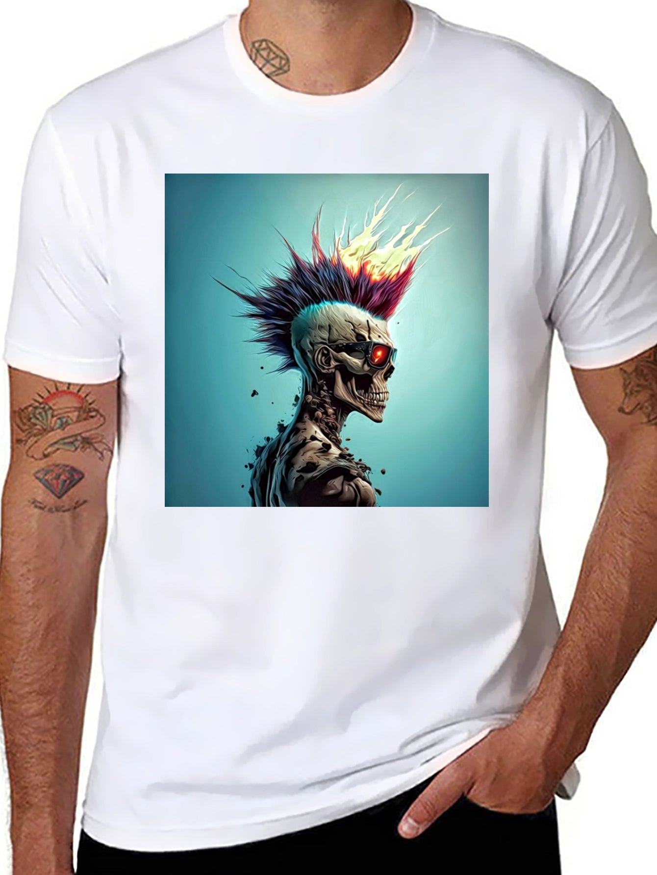 Edgy Skull Punk Graphic Tee