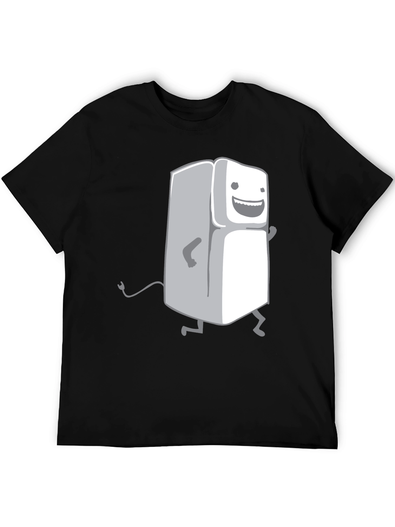 Funny Refrigerator Graphic T-Shirt - Black