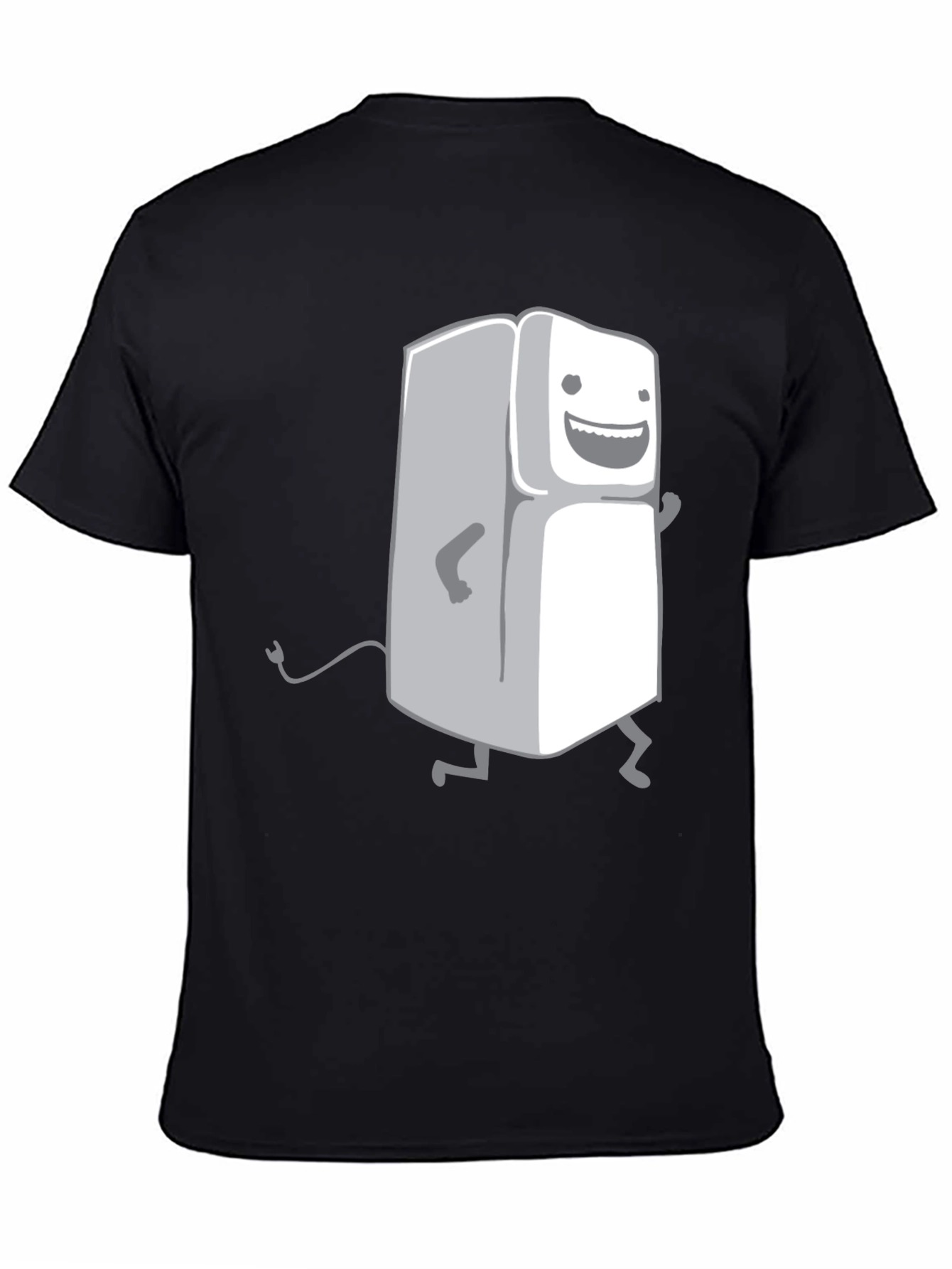 Funny Refrigerator Graphic T-Shirt - Black