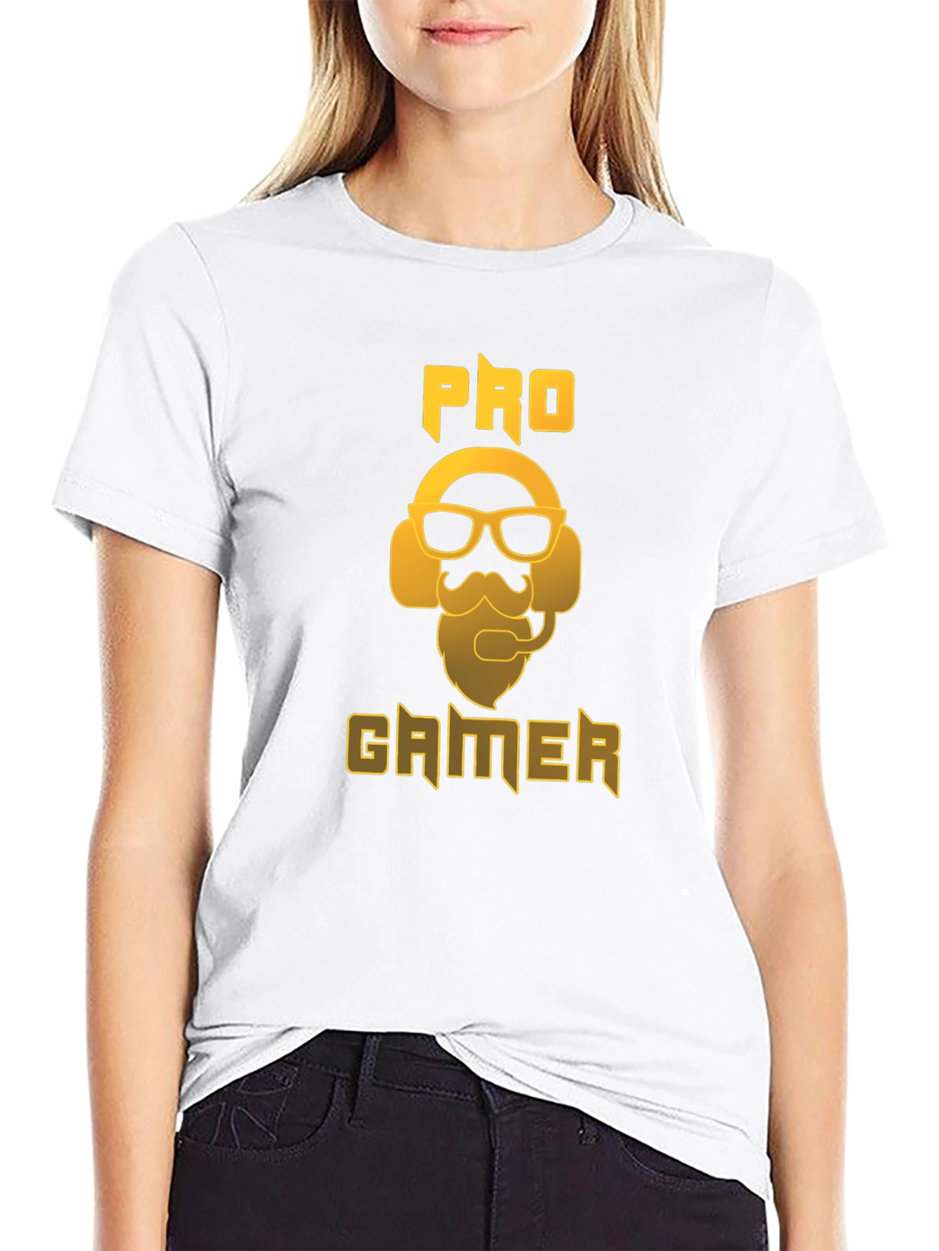 Pro Gamer Black T-Shirt with Gold Graphic