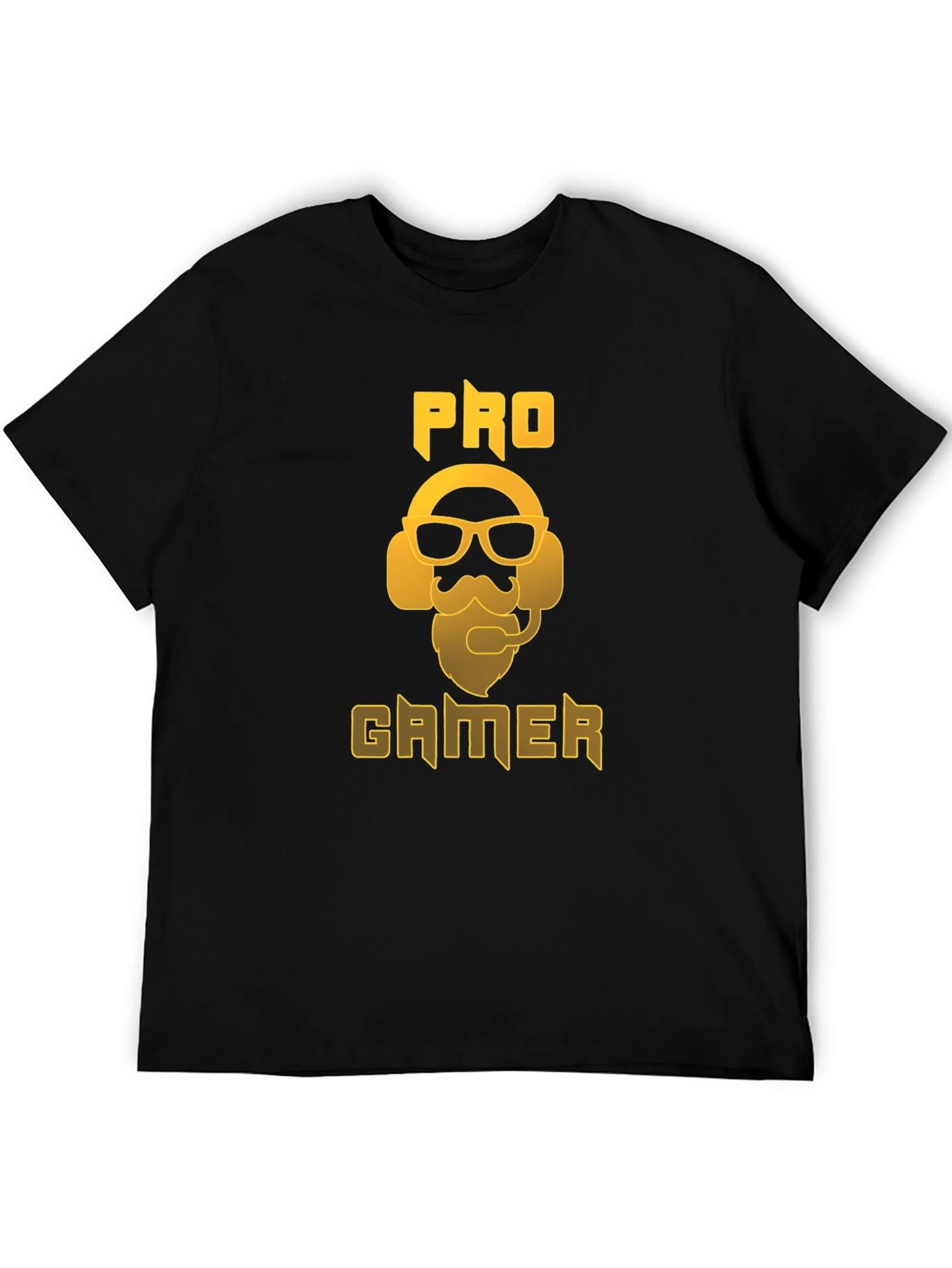 Pro Gamer Black T-Shirt with Gold Graphic