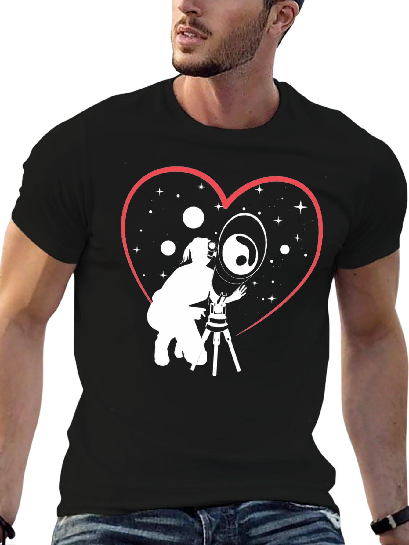 Love Astronomy Black T-Shirt