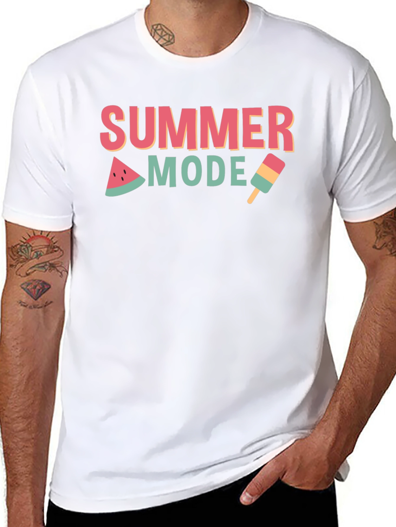 Summer Mode Black T-Shirt