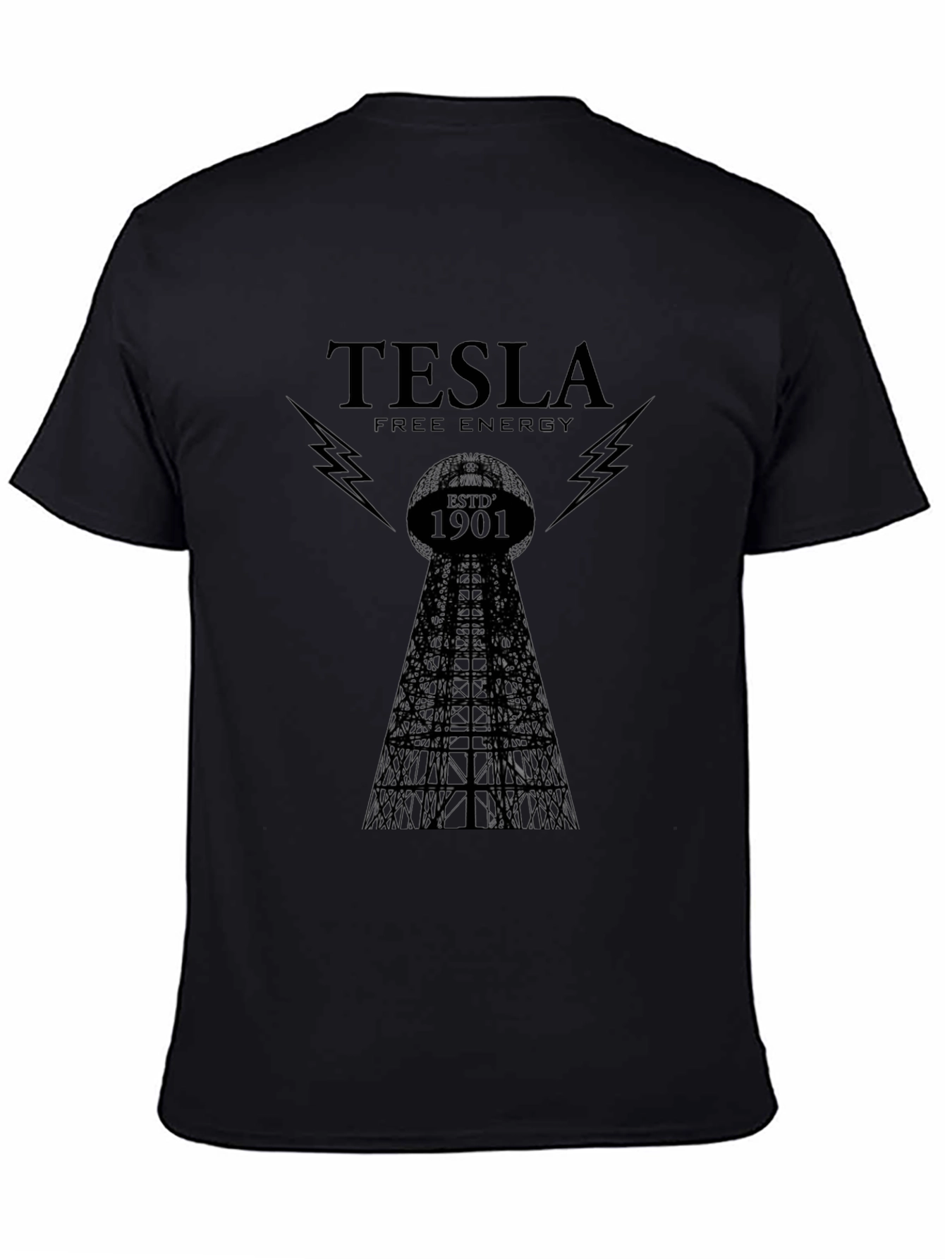 Tesla Free Energy T-Shirt - Black