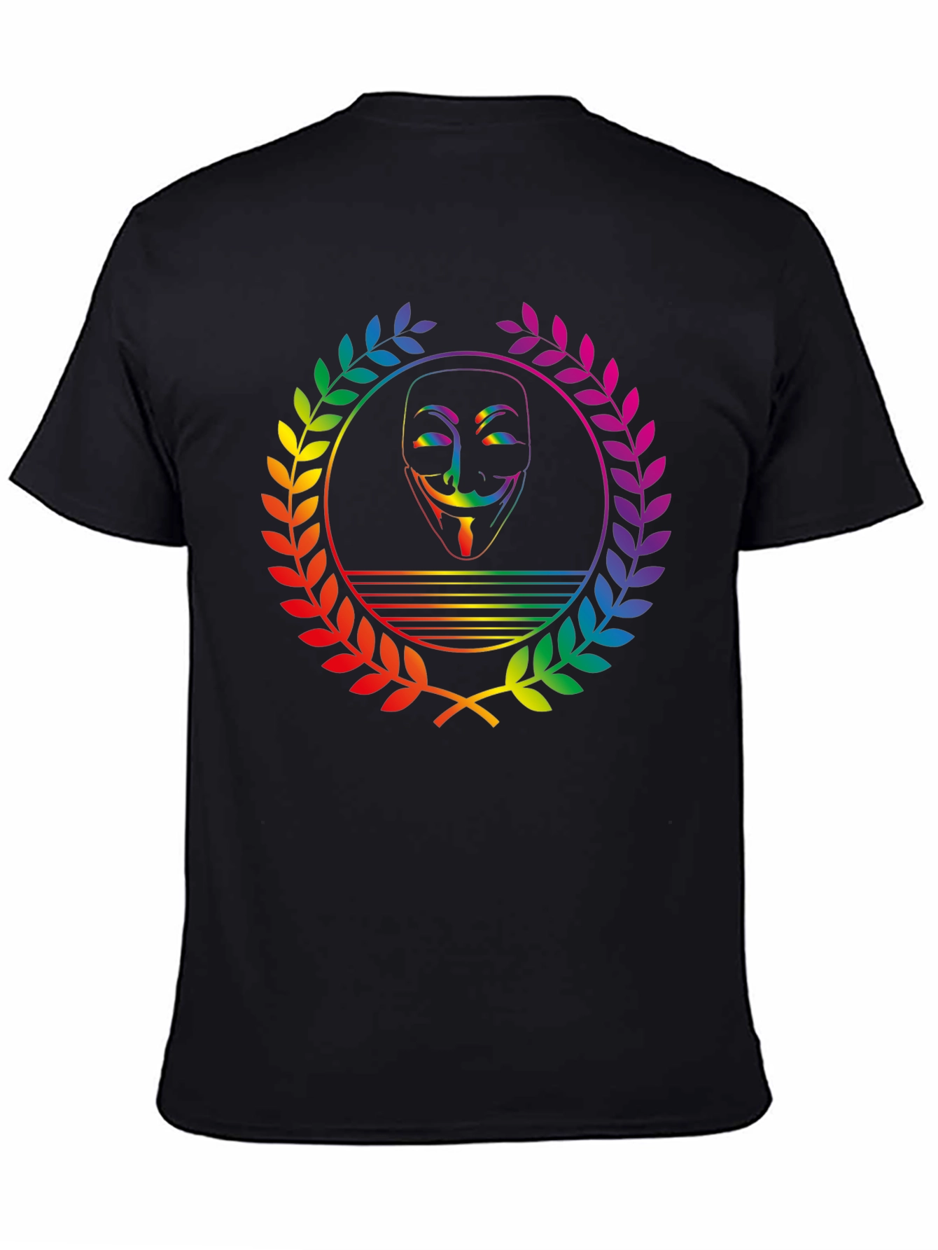 Rainbow Anonymous Mask Graphic Tee