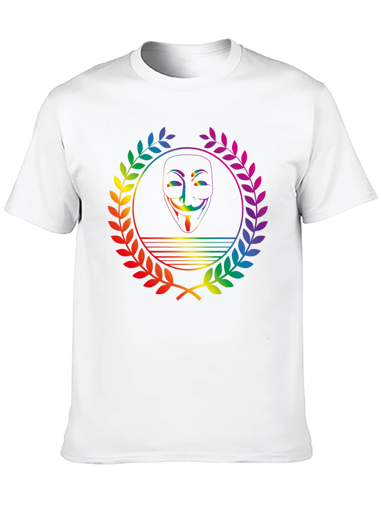 Rainbow Anonymous Mask Graphic Tee