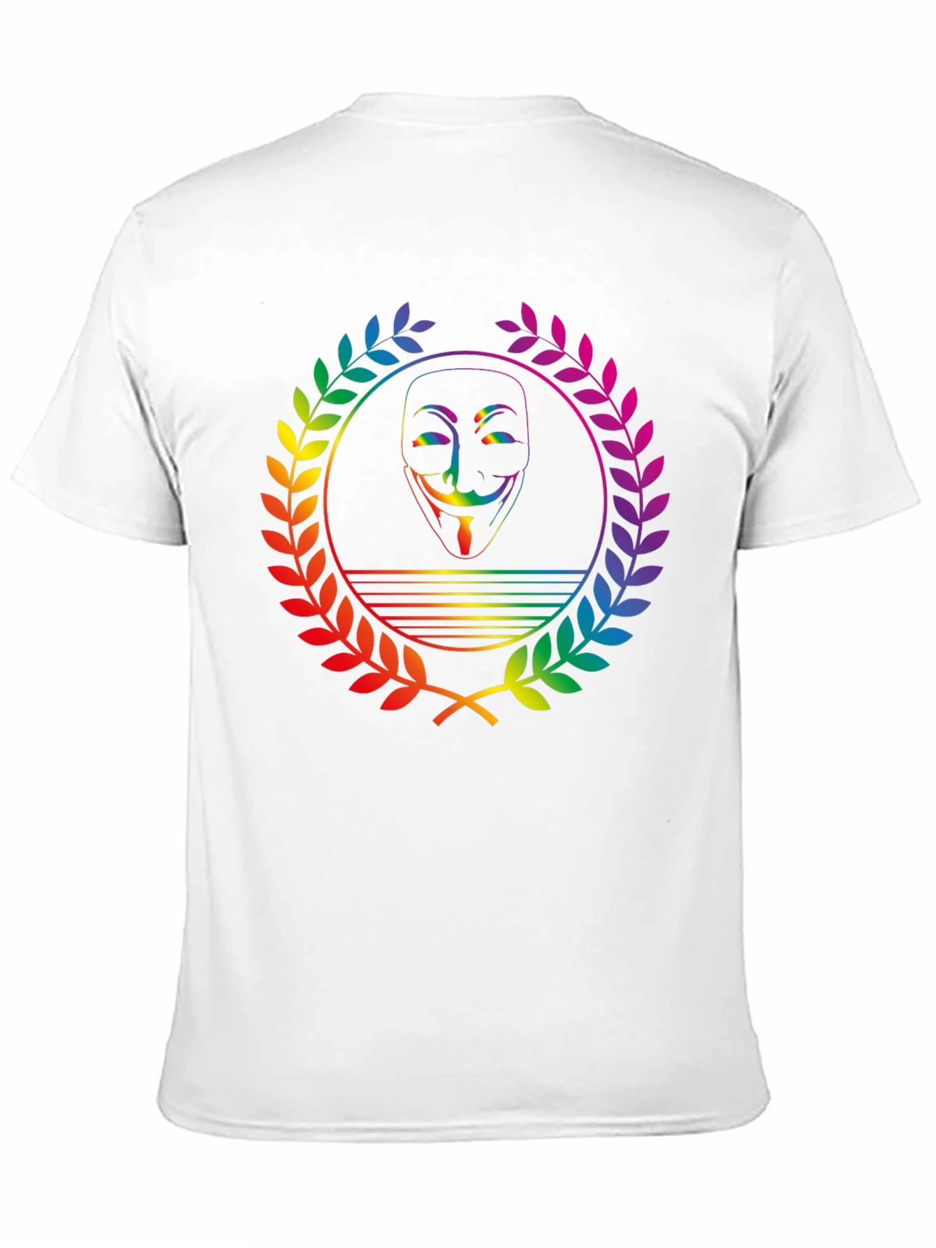 Rainbow Anonymous Mask Graphic Tee