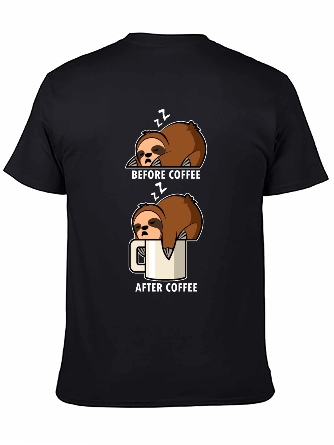 Sloth Before and After Coffee T-Shirt