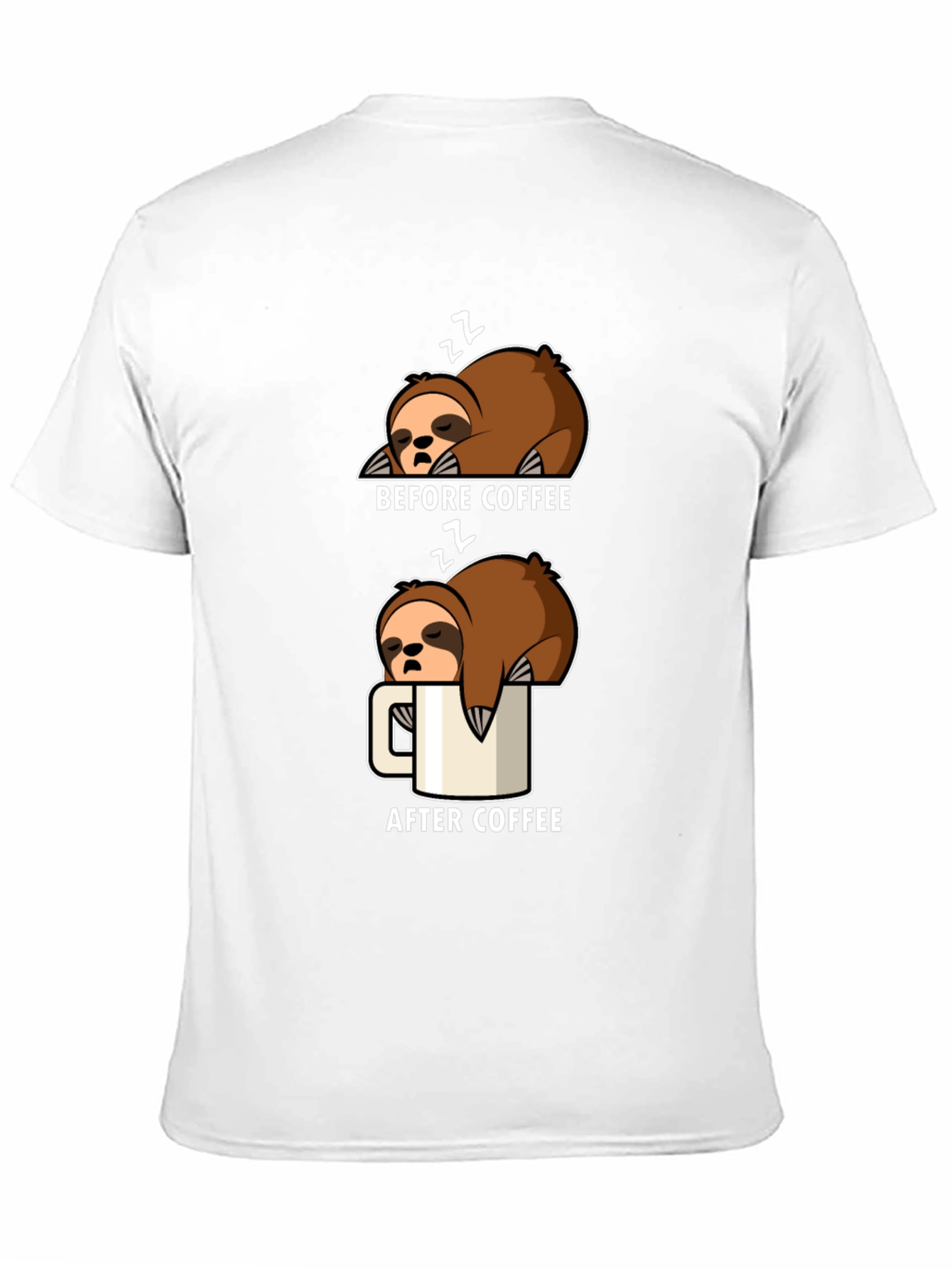 Sloth Before and After Coffee T-Shirt