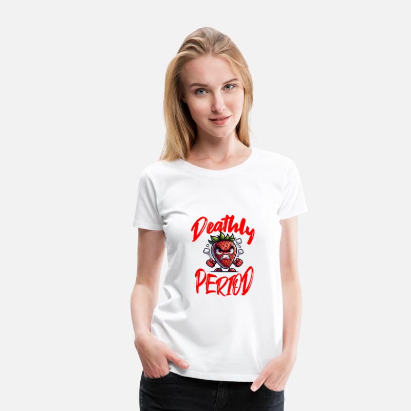 Deathly Period Angry Strawberry Humor