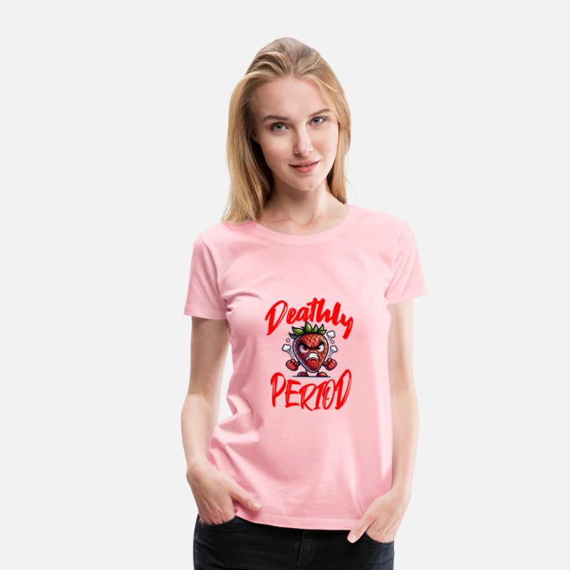 Deathly Period Angry Strawberry Humor