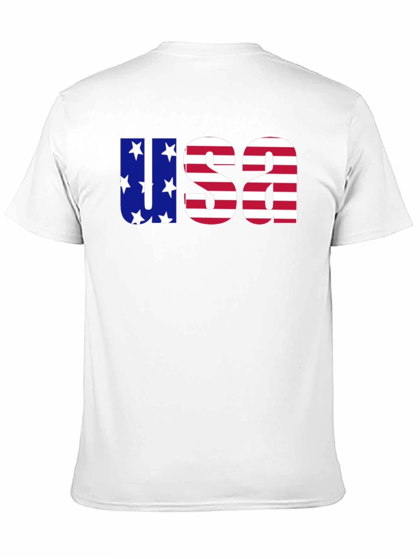 USA Flag Graphic Tee - Patriotic Mens Black T-Shirt