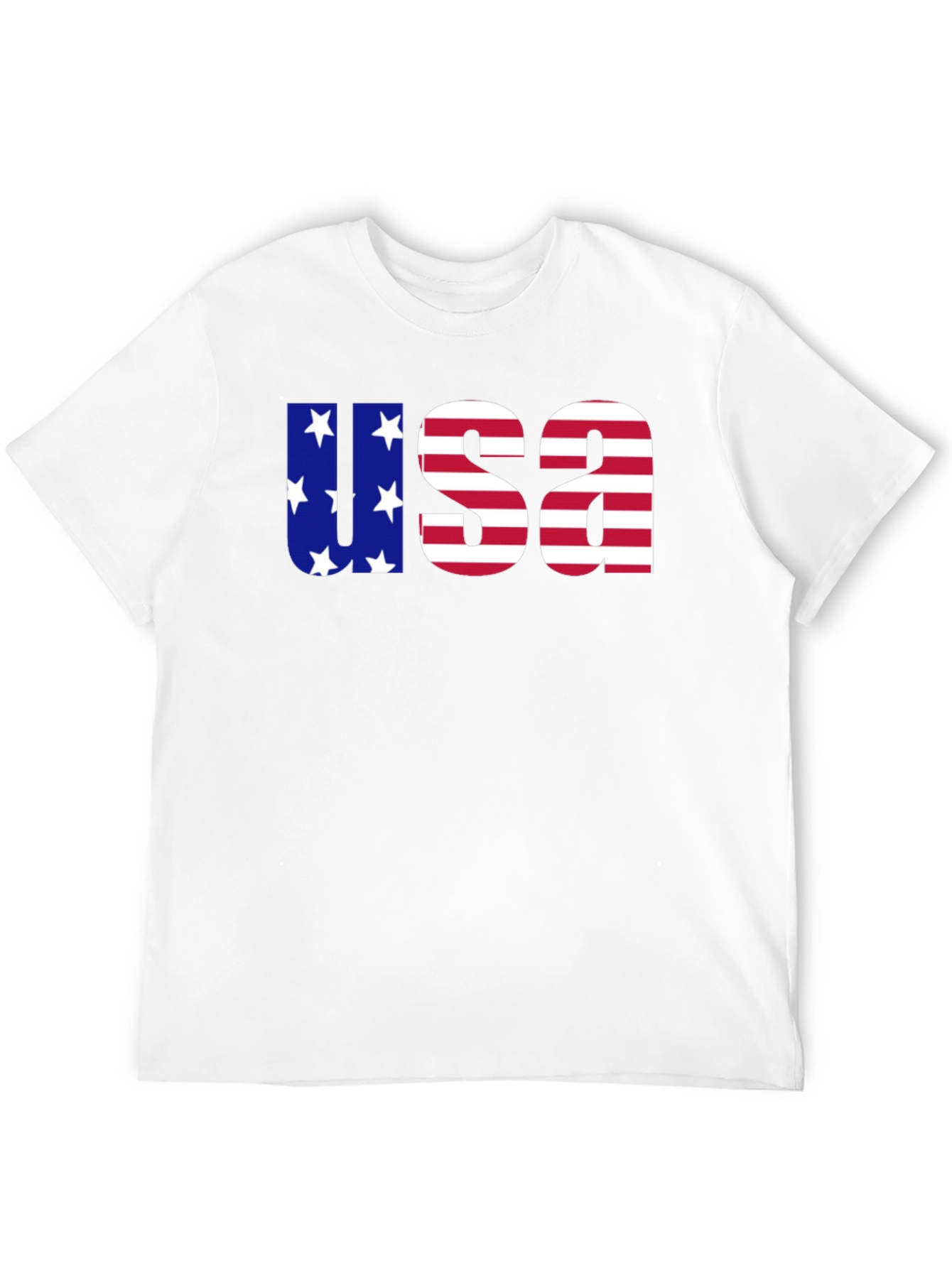 USA Flag Graphic Tee - Patriotic Mens Black T-Shirt