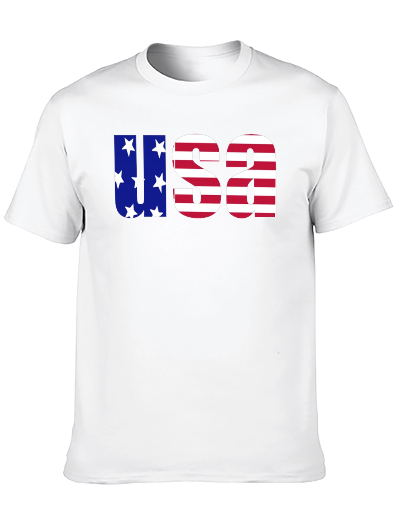 USA Flag Graphic Tee - Patriotic Mens Black T-Shirt