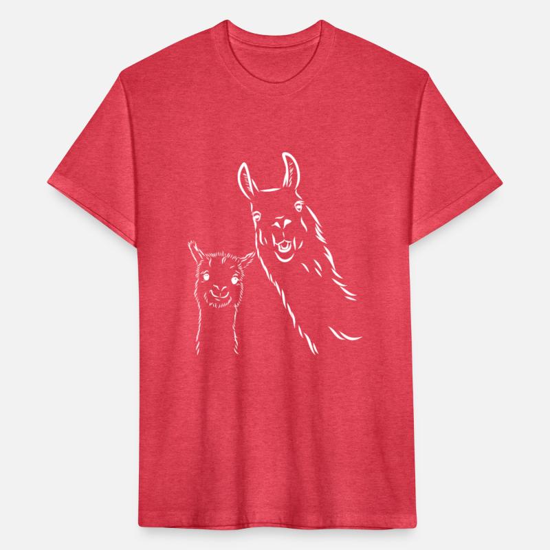 Design Duo Llamas Whimsical Animal Harmony Tee,