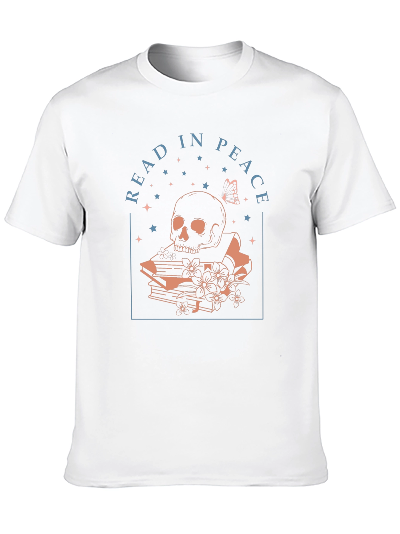 Read in Peace Graphic Tee - Skull & Books