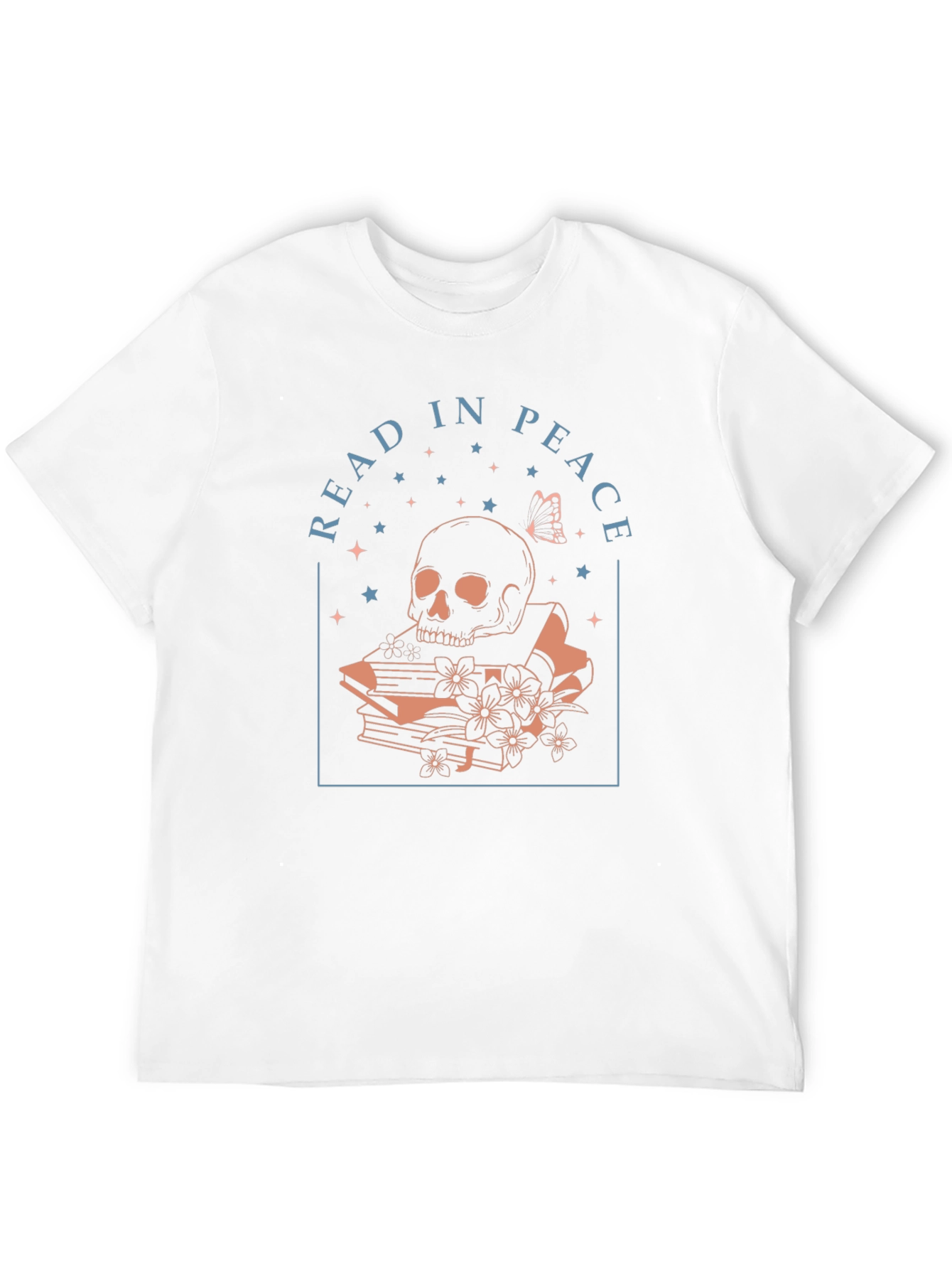 Read in Peace Graphic Tee - Skull & Books