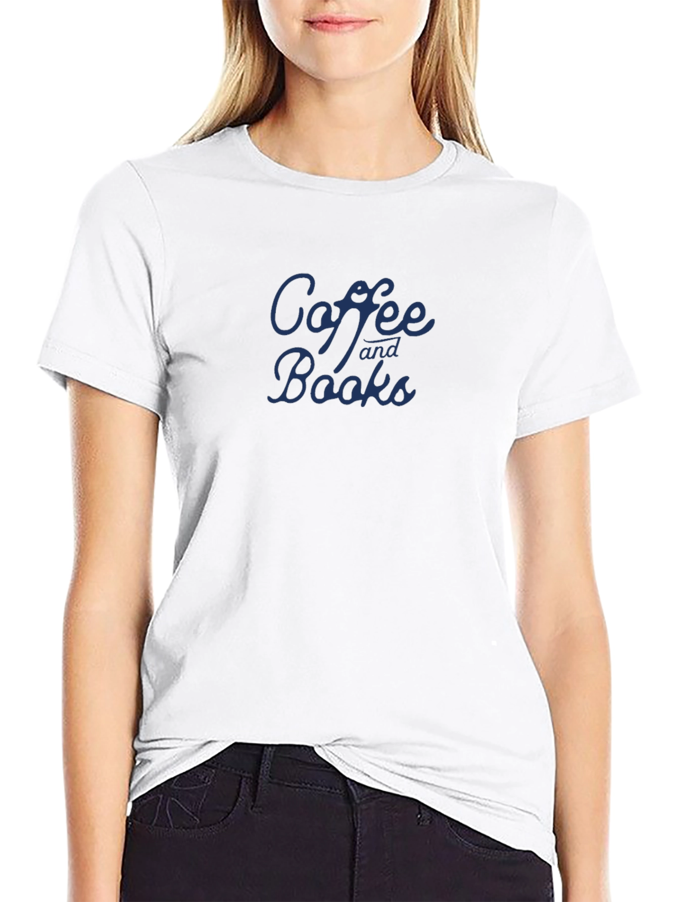 Coffee and Books Graphic Tee - Black