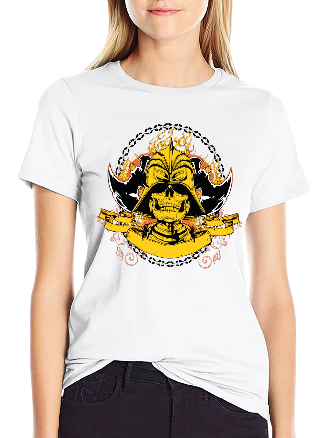 Darth Skull Graphic T-Shirt - Black Cotton Tee