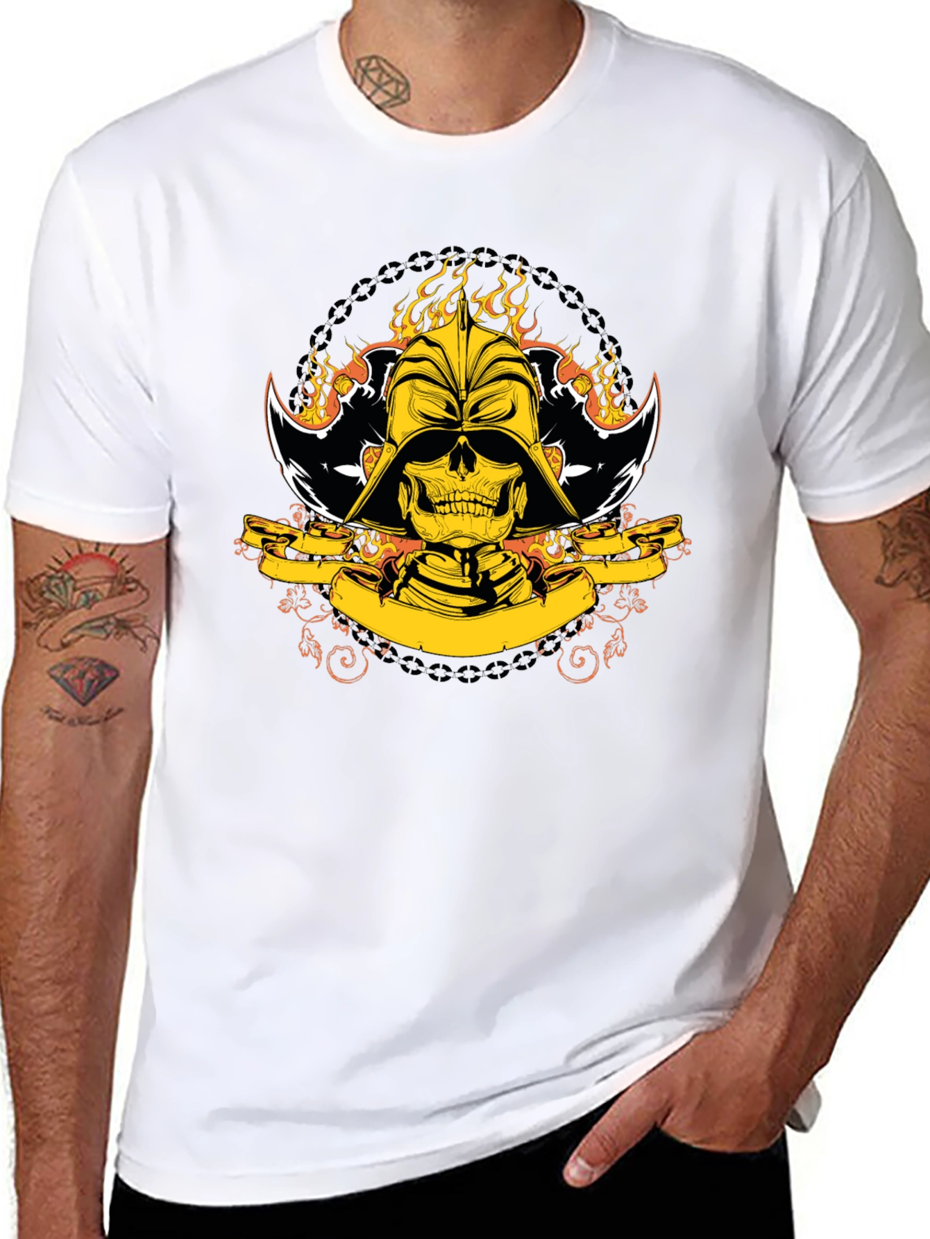 Darth Skull Graphic T-Shirt - Black Cotton Tee