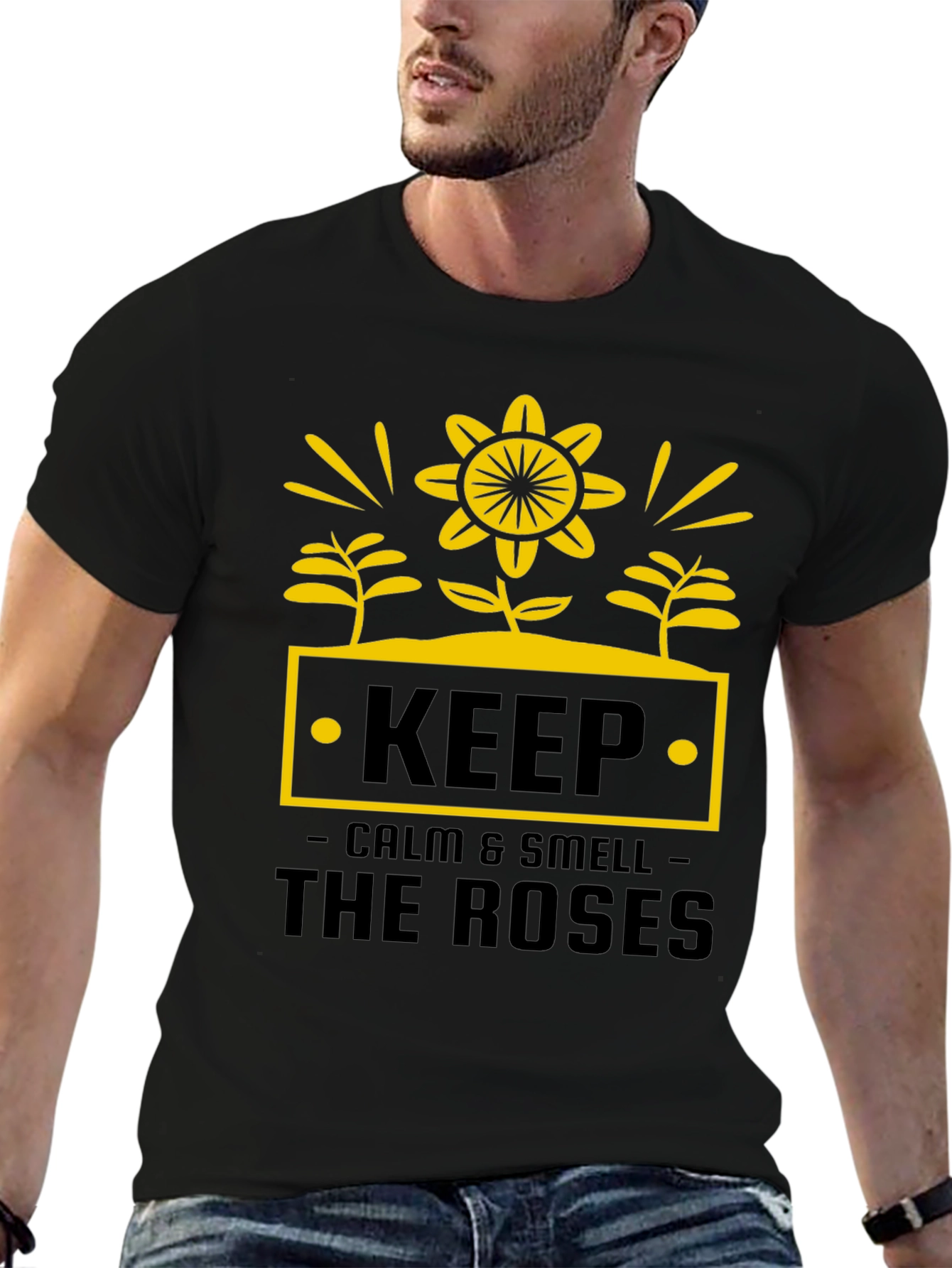 Keep Calm & Smell the Roses Graphic Tee