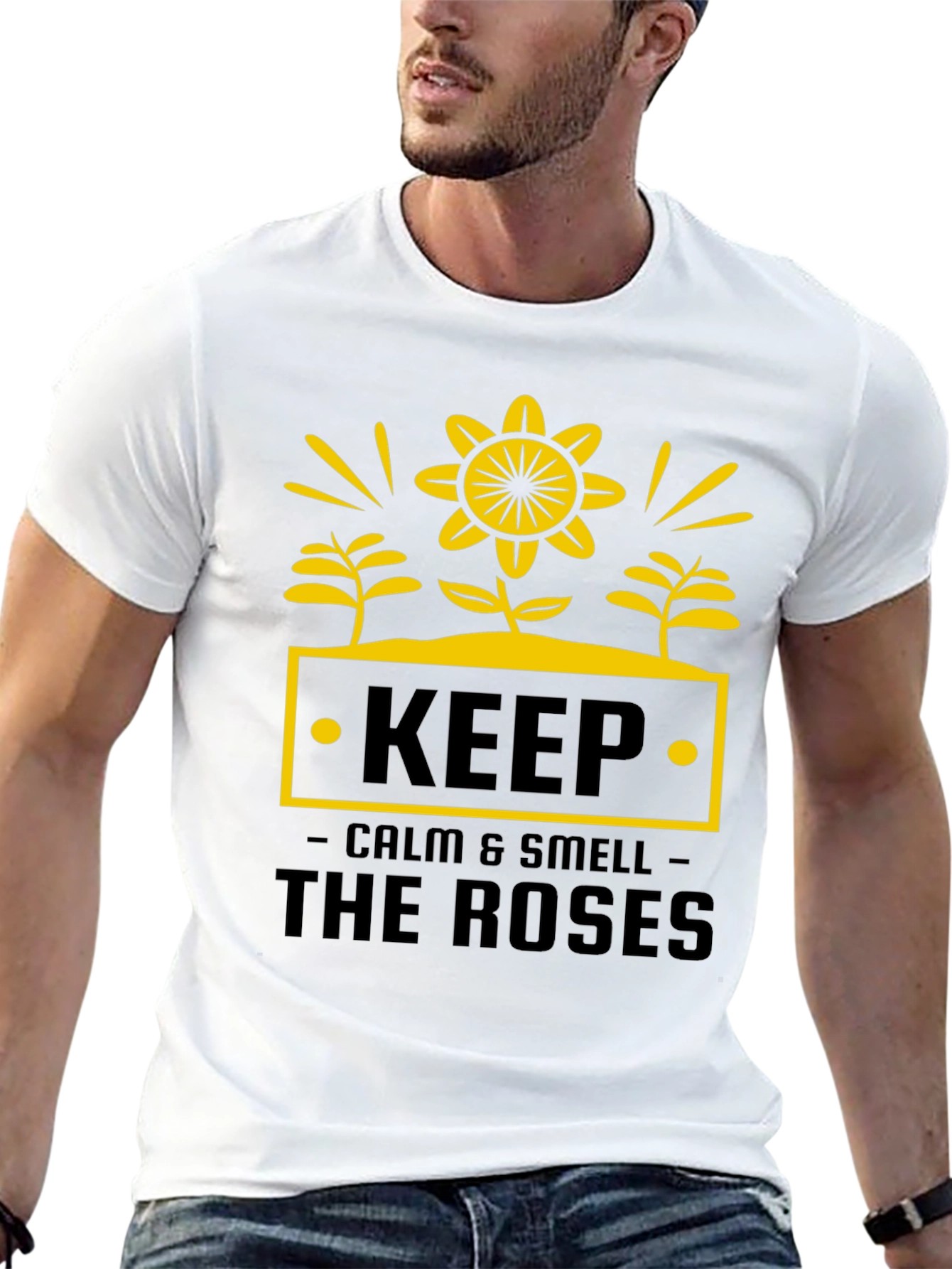 Keep Calm & Smell the Roses Graphic Tee