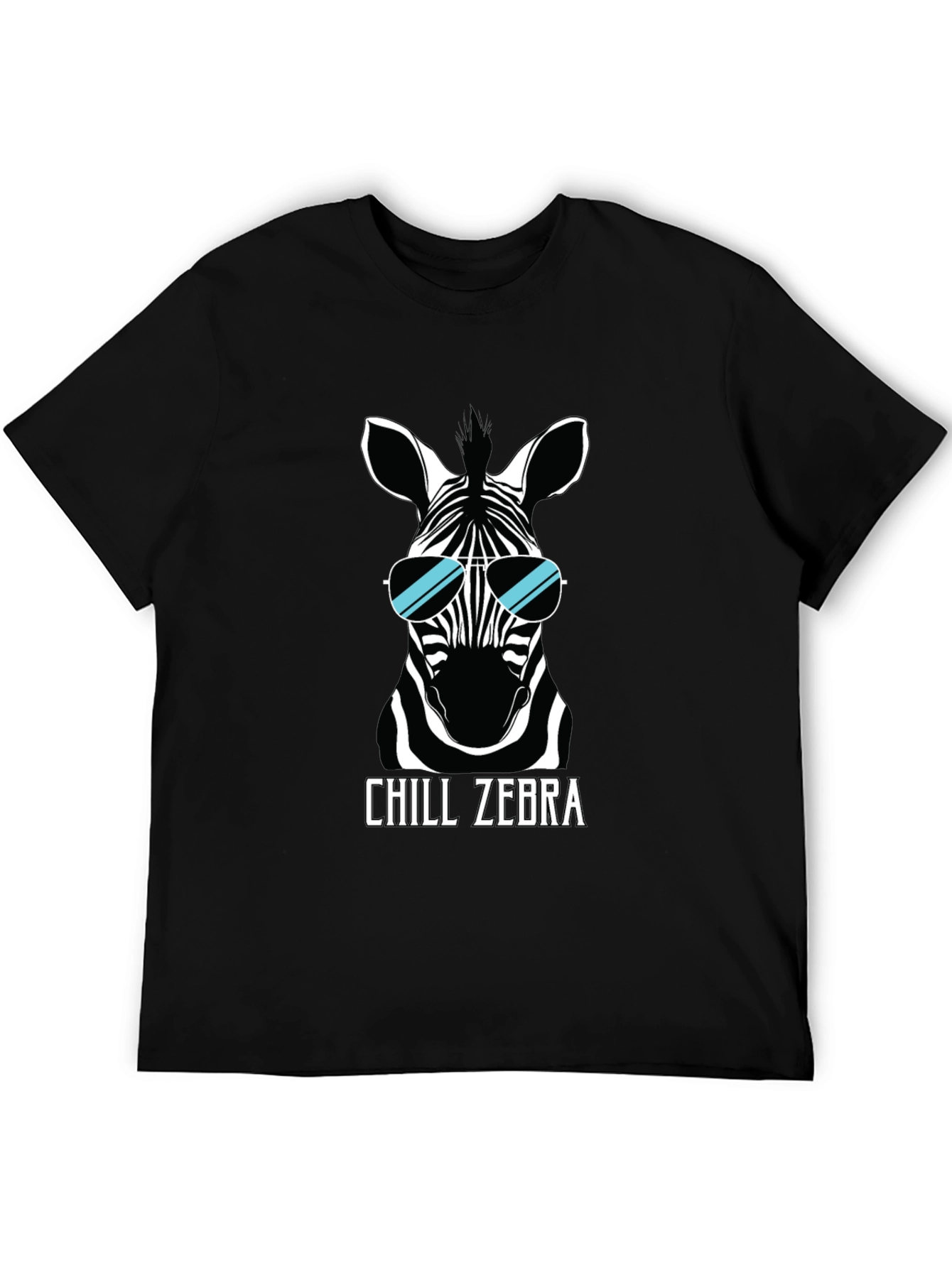 Chill Zebra Graphic Tee - Black T-Shirt
