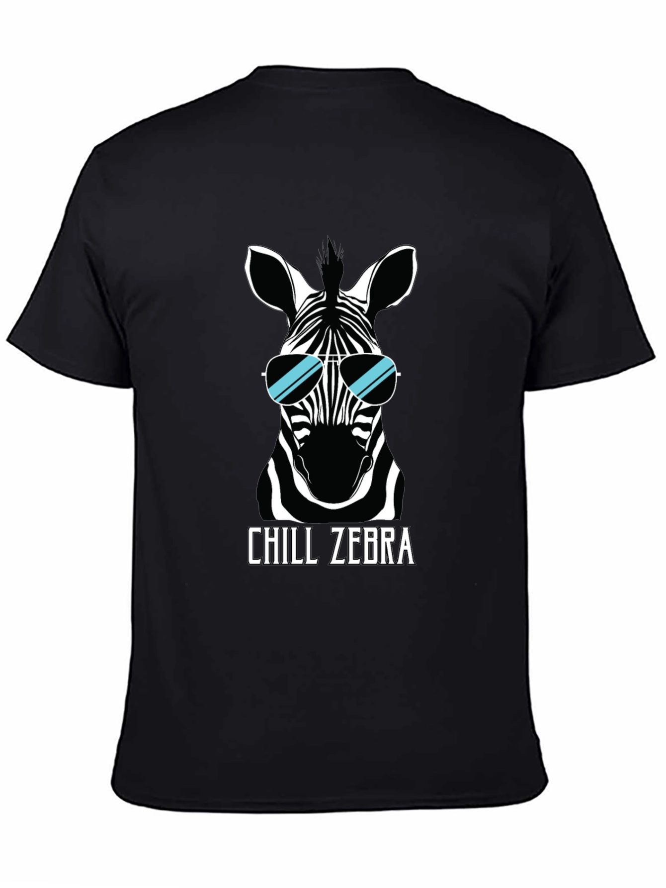 Chill Zebra Graphic Tee - Black T-Shirt