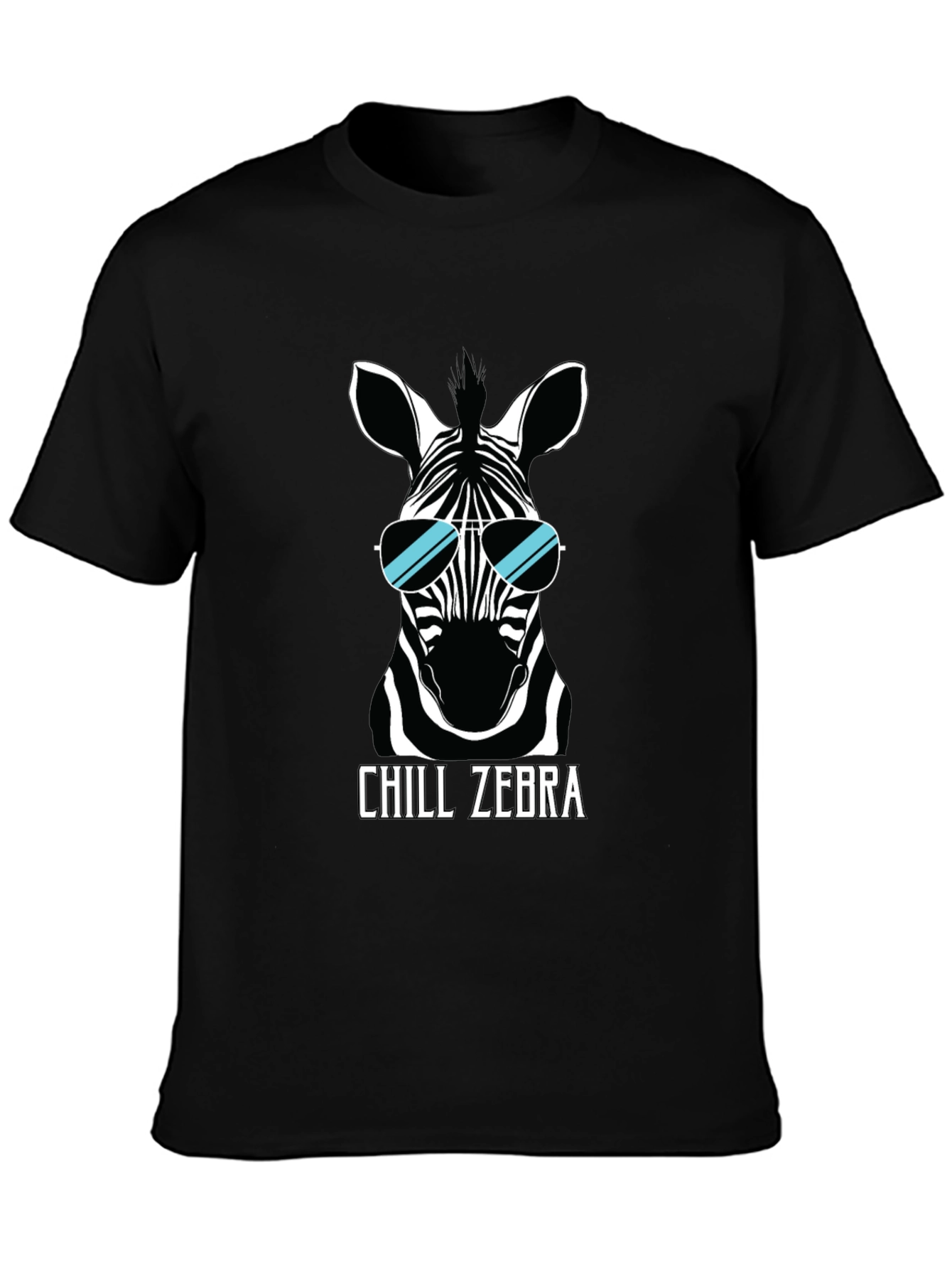 Chill Zebra Graphic Tee - Black T-Shirt