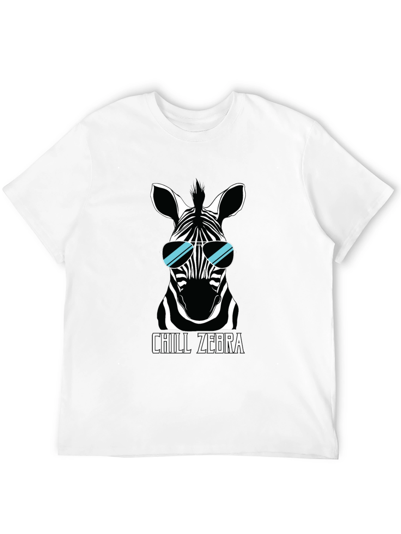 Chill Zebra Graphic Tee - Black T-Shirt