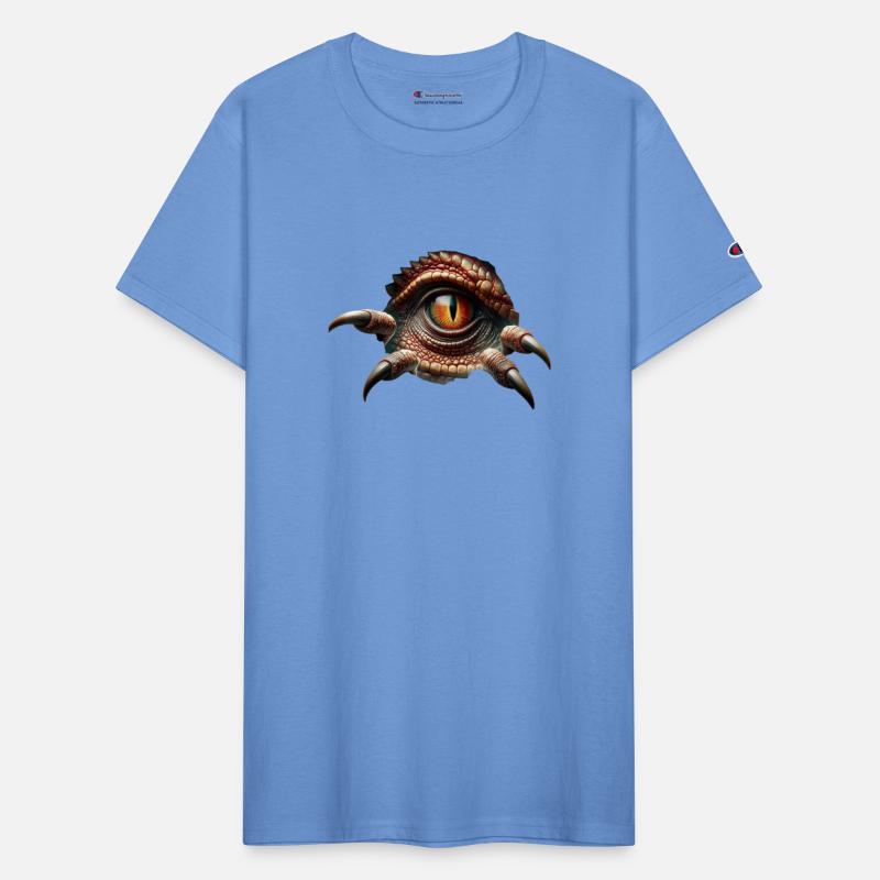 Dino Dinosaur Eye Claws Tear Peephole Torn Open