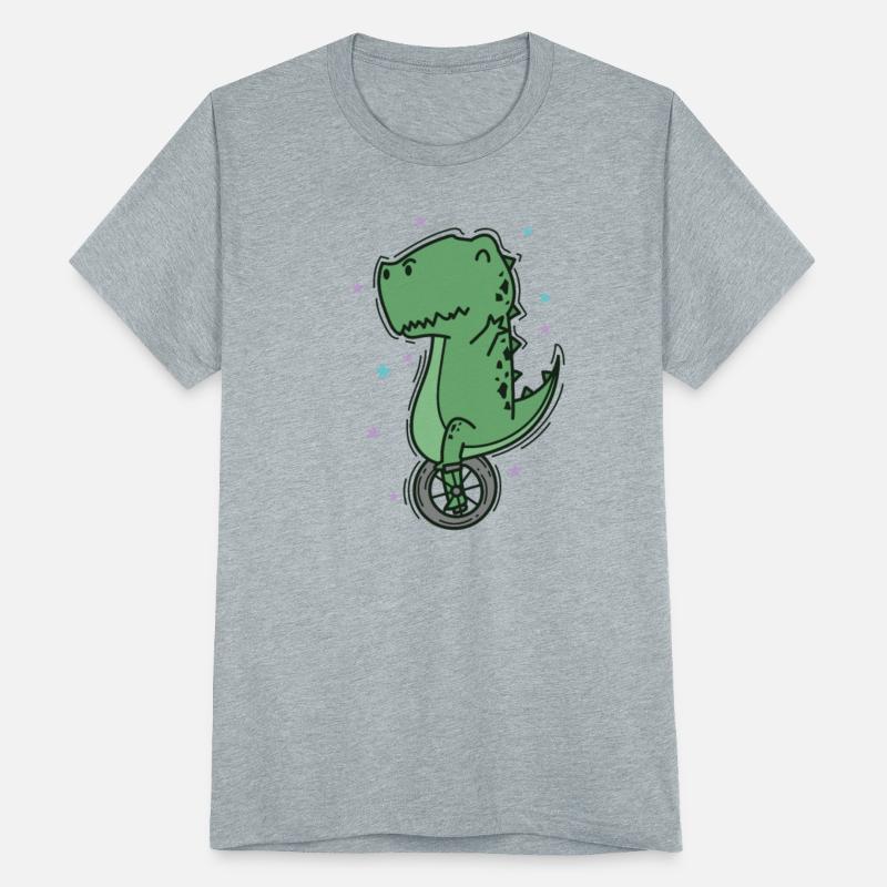 Dino riding a Unicycle Dinosaur Reptile