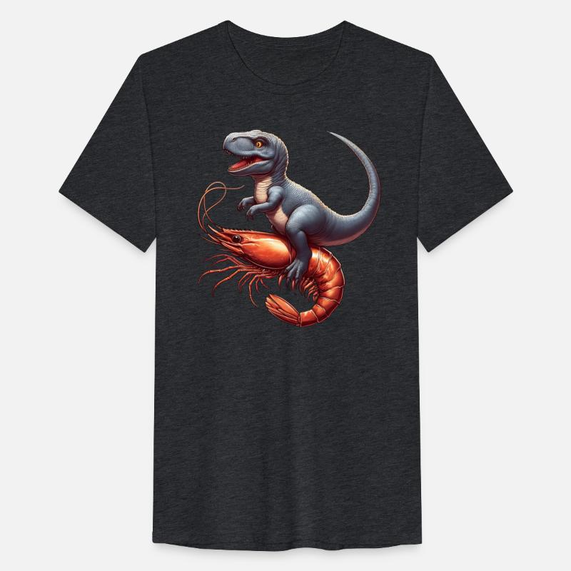 Dinosaur rides a shrimp