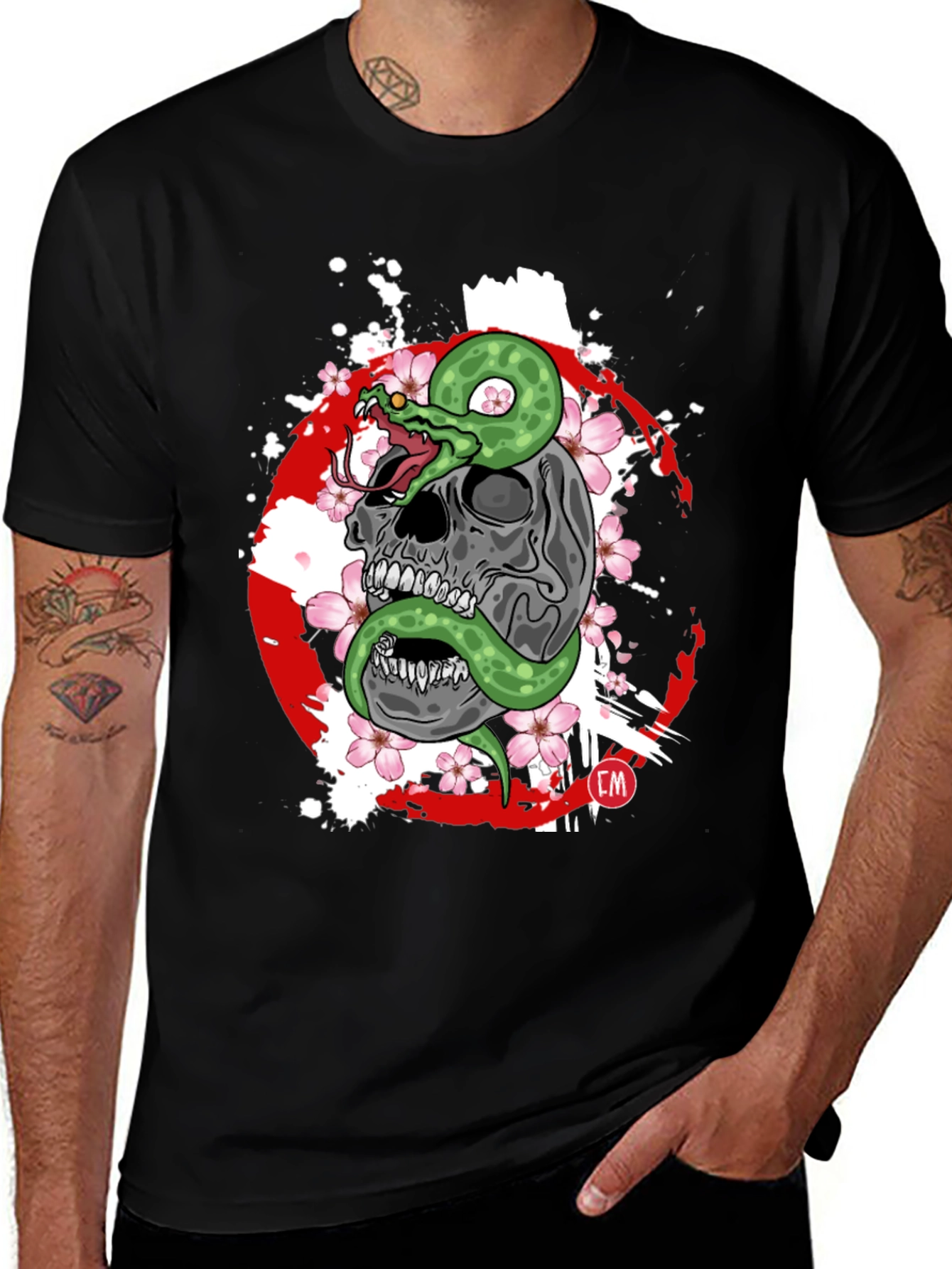 Skull & Snake Graphic Tee