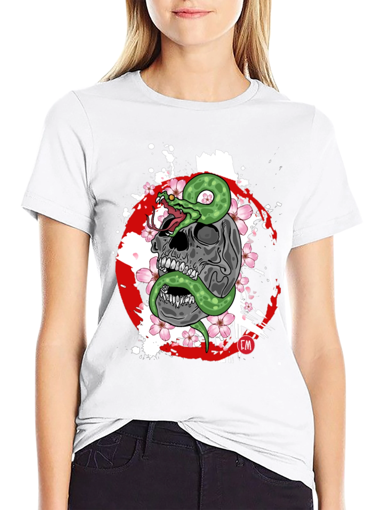 Skull & Snake Graphic Tee